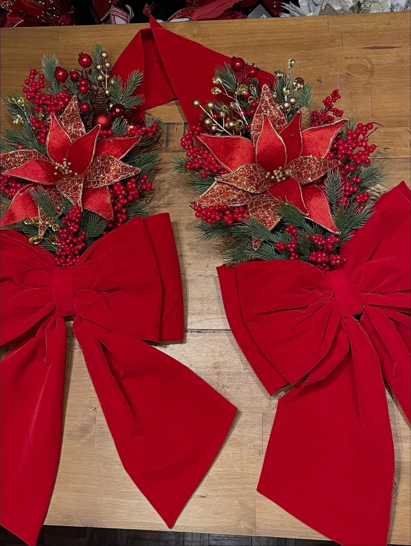 Escapulario navideño de terciopelo 2,10x40cm | Belvaron