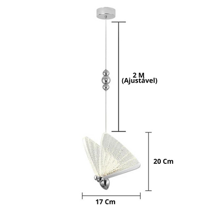 Lámpara colgante LED mariposa - estilo nórdico para dormitorio