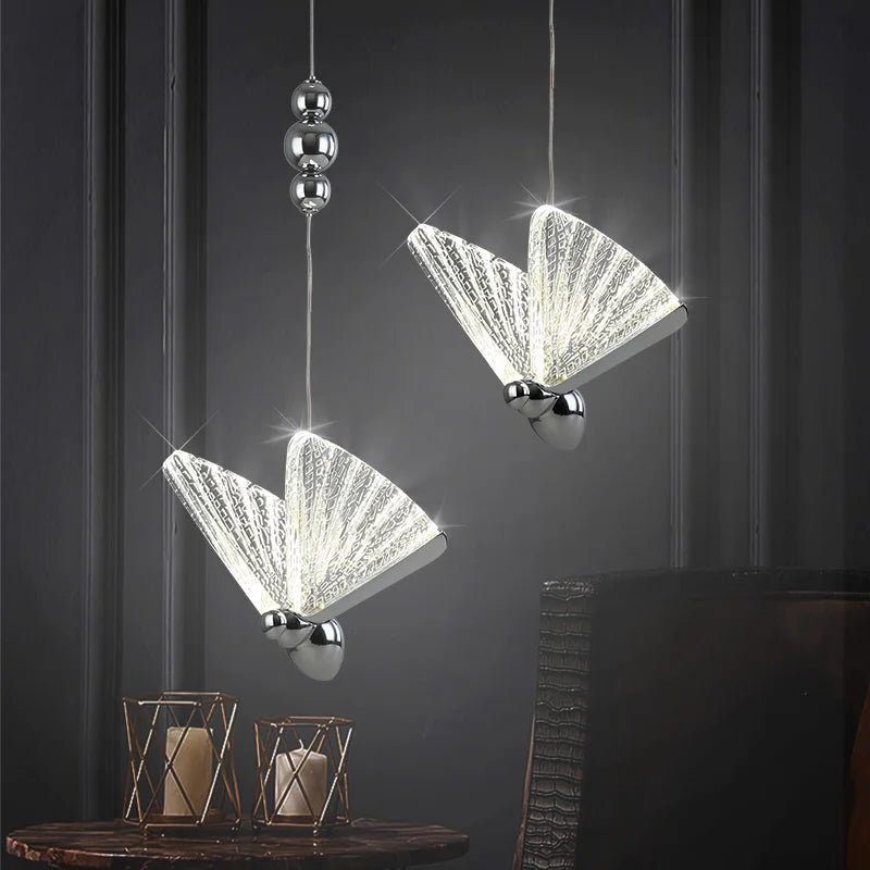 Lámpara colgante LED mariposa - estilo nórdico para dormitorio