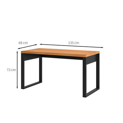 Escritorio negro de 135 cm